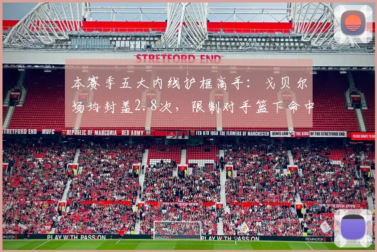 本赛季五大内线护框高手：戈贝尔场均封盖2.8次，限制对手篮下命中率至48%